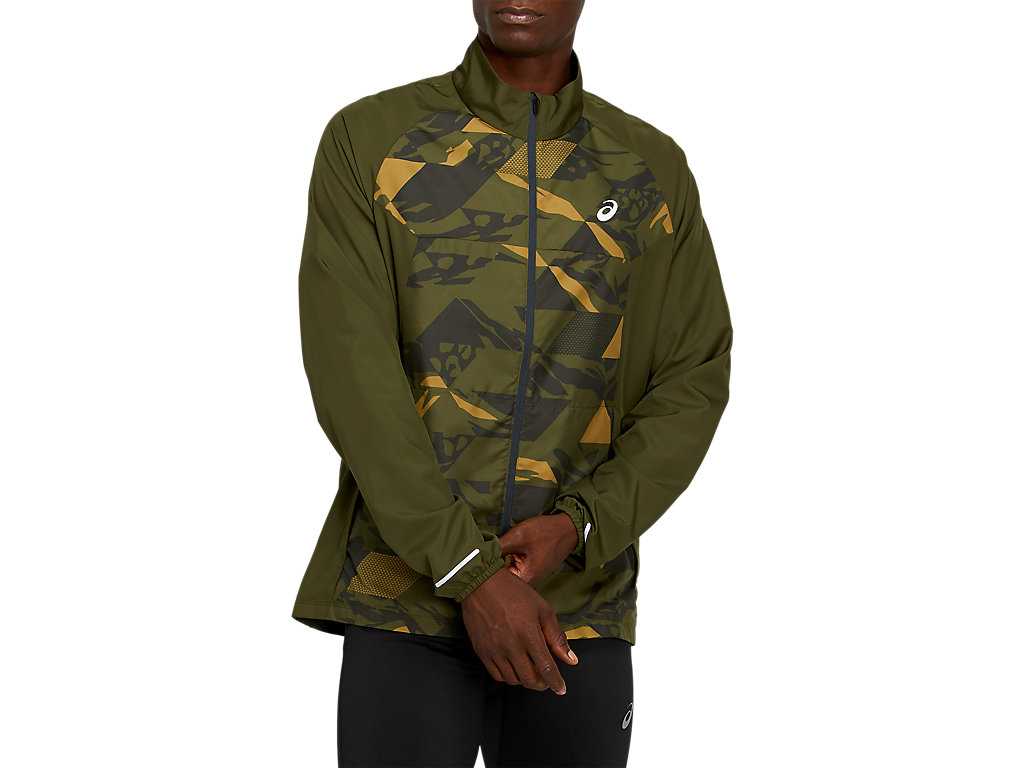 Kurtki Męskie Asics Future Camo Camo Zielone Jasny Szare | 04761-WIEF