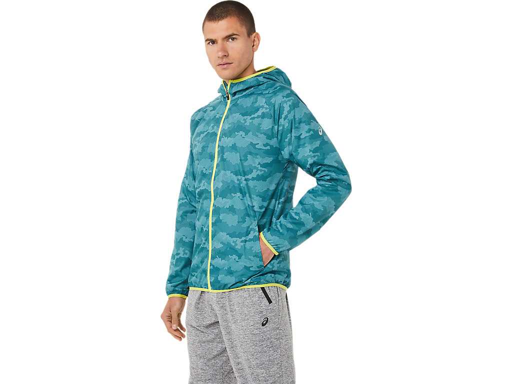 Kurtki Męskie Asics Packable Jasny Zielone | 92504-FDQT