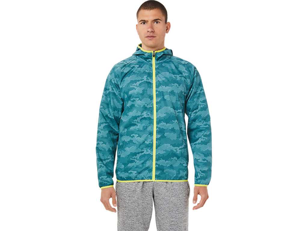 Kurtki Męskie Asics Packable Jasny Zielone | 92504-FDQT