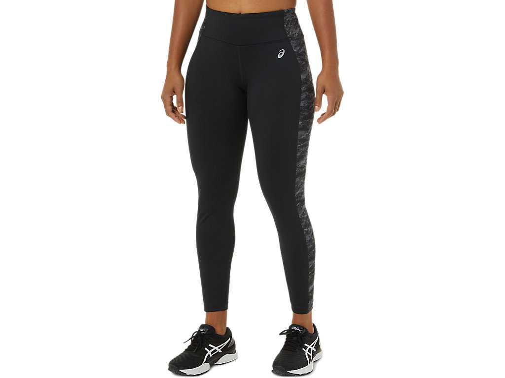 Legginsy Damskie Asics 7/8 Performance Czarne Szare Kolorowe | 53489-OIPD