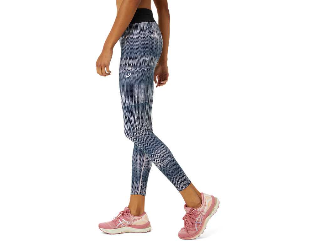 Legginsy Damskie Asics Fietro Niebieskie Różowe | 81024-HIQE