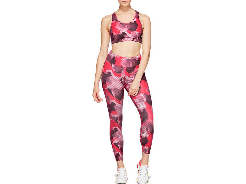 Legginsy Damskie Asics Gpxped Printed Różowe | 73914-OBNI