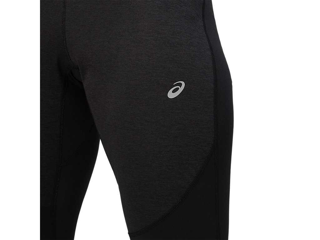 Legginsy Damskie Asics Lite-show Zimowe Czarne | 07158-FDCE