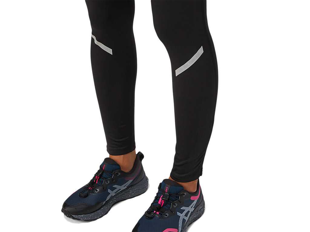 Legginsy Damskie Asics Lite-show Zimowe Czarne | 07158-FDCE