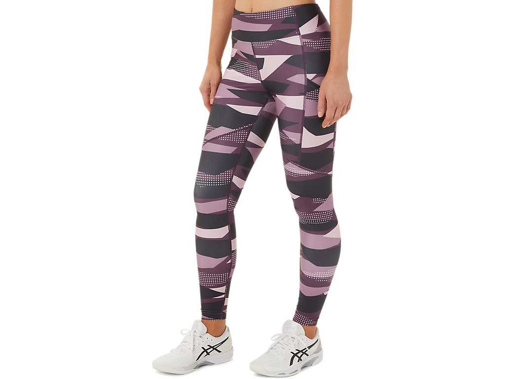 Legginsy Damskie Asics New Strong 92 Printed Różowe | 31264-QWZX