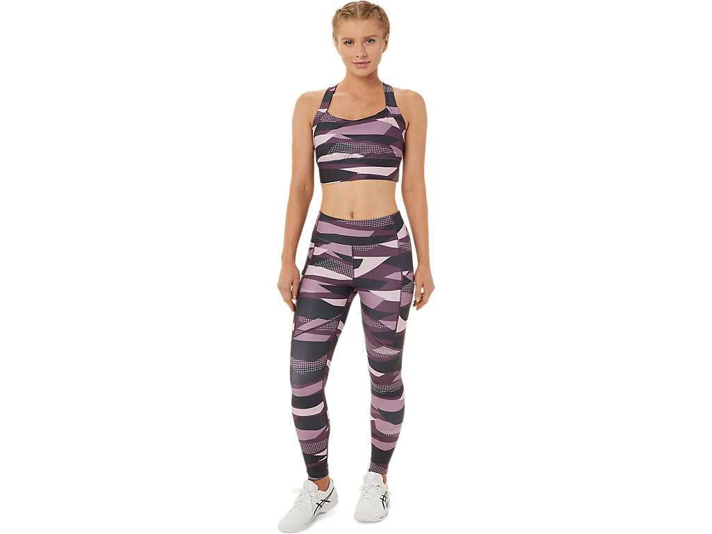 Legginsy Damskie Asics New Strong 92 Printed Różowe | 31264-QWZX