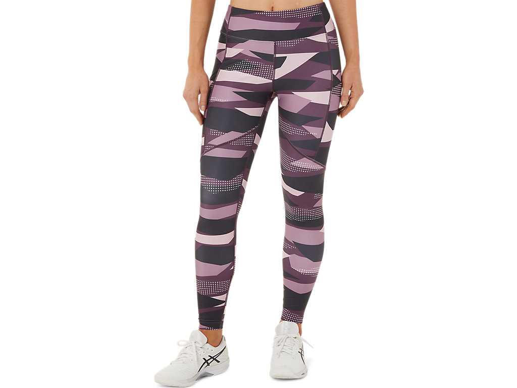 Legginsy Damskie Asics New Strong 92 Printed Różowe | 31264-QWZX