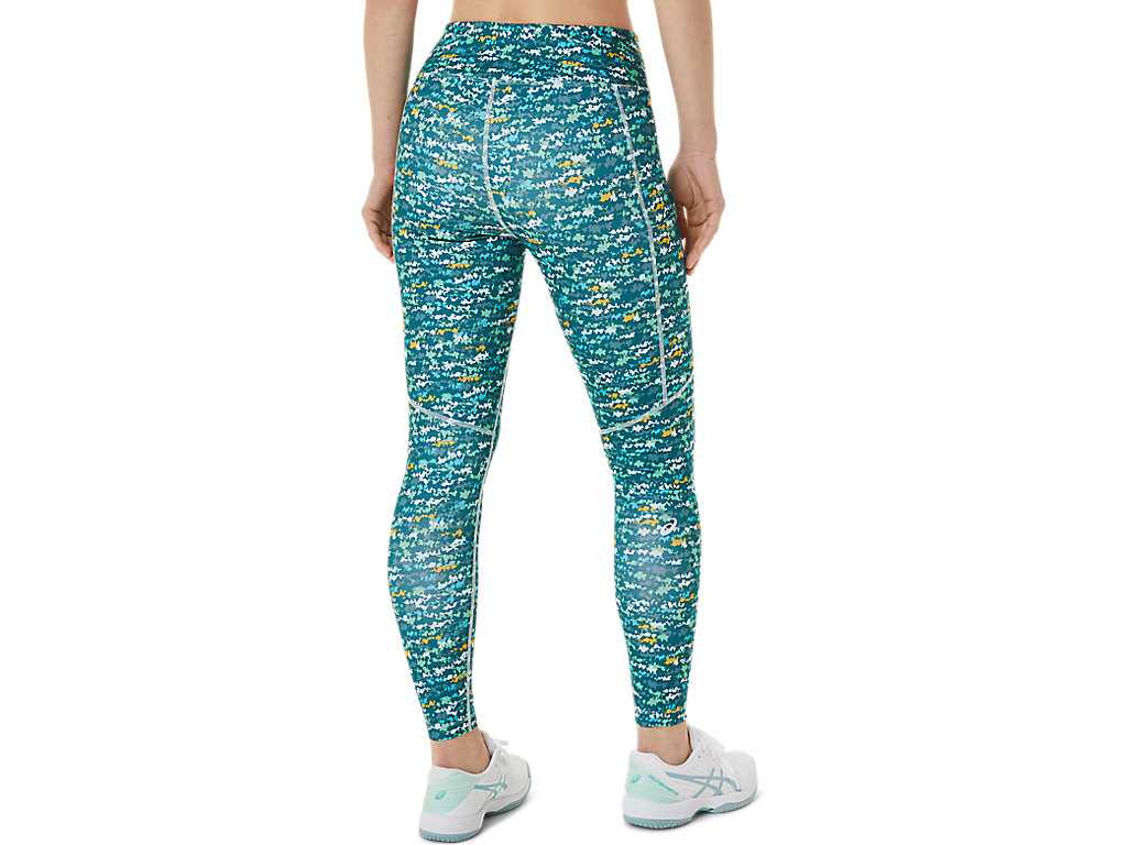 Legginsy Damskie Asics New Strong 92 Printed Kolorowe | 43751-GUNL