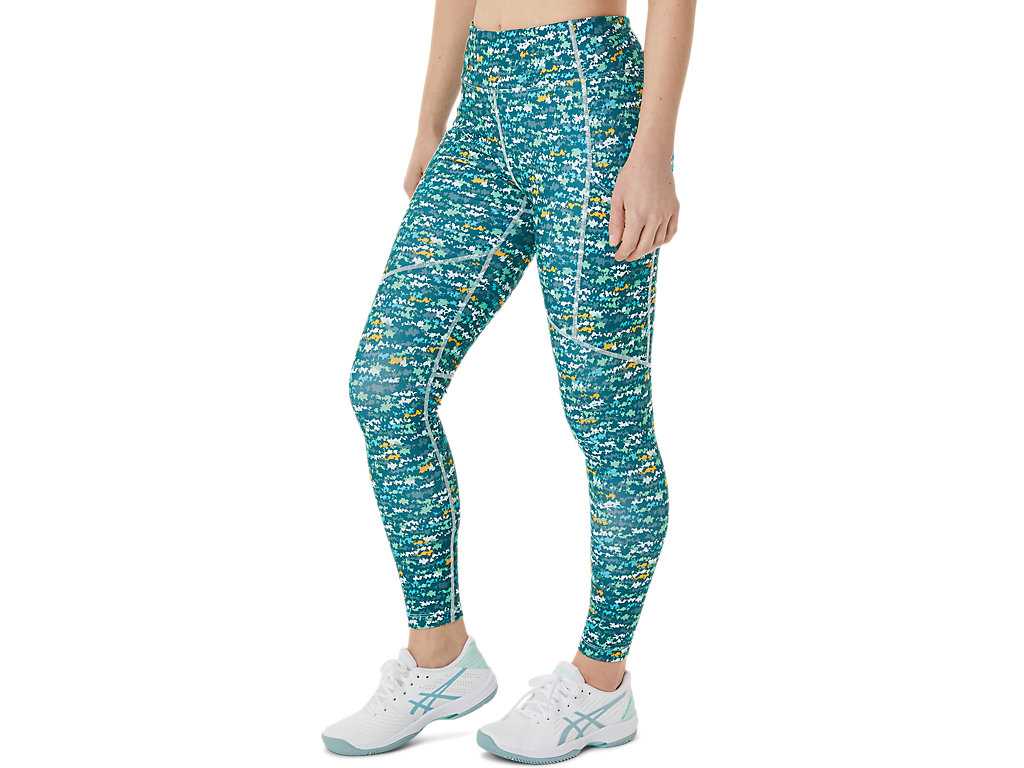 Legginsy Damskie Asics New Strong 92 Printed Kolorowe | 43751-GUNL