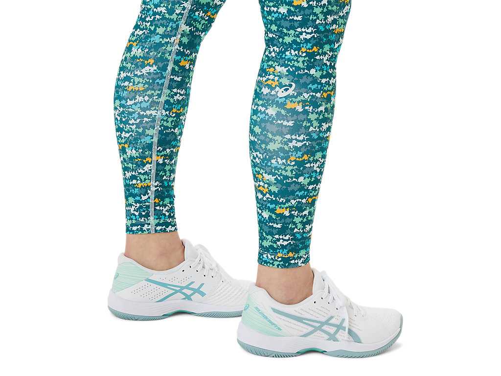 Legginsy Damskie Asics New Strong 92 Printed Kolorowe | 43751-GUNL