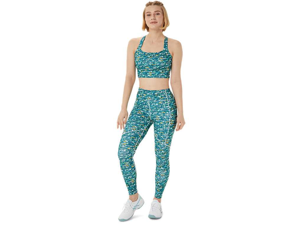 Legginsy Damskie Asics New Strong 92 Printed Kolorowe | 43751-GUNL