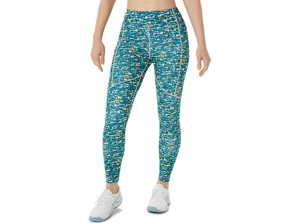 Legginsy Damskie Asics New Strong 92 Printed Kolorowe | 43751-GUNL