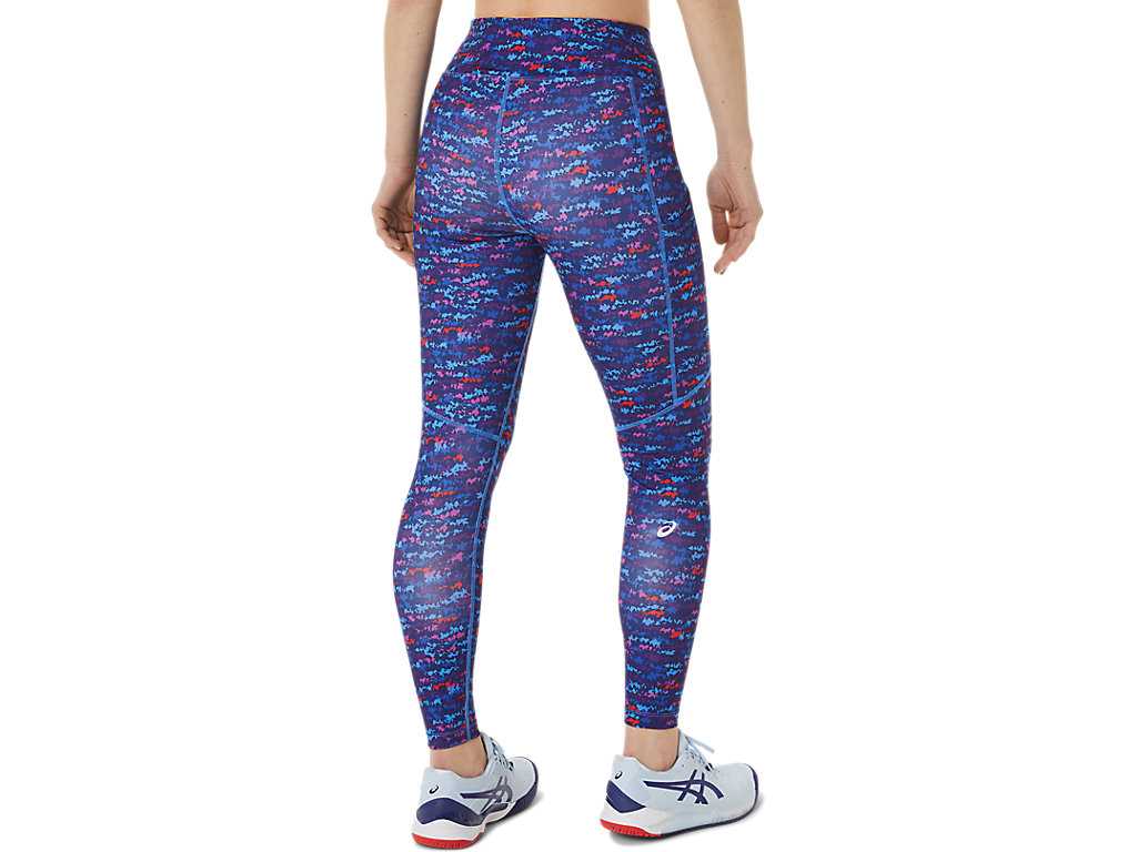 Legginsy Damskie Asics New Strong 92 Printed Fioletowe | 49162-JBTS