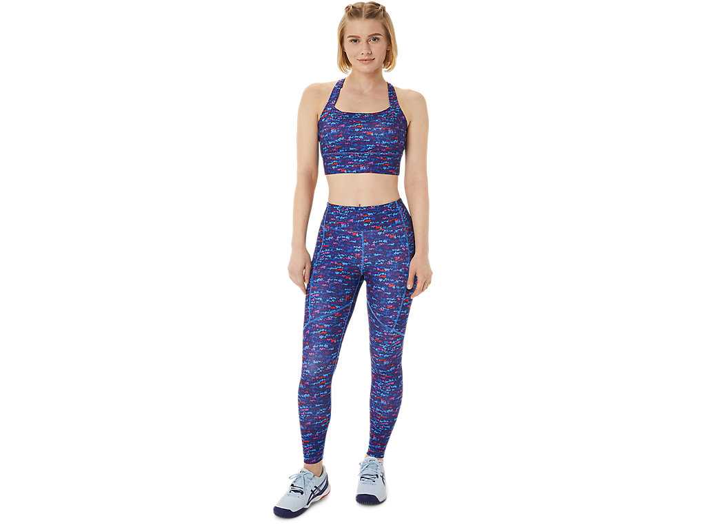 Legginsy Damskie Asics New Strong 92 Printed Fioletowe | 49162-JBTS