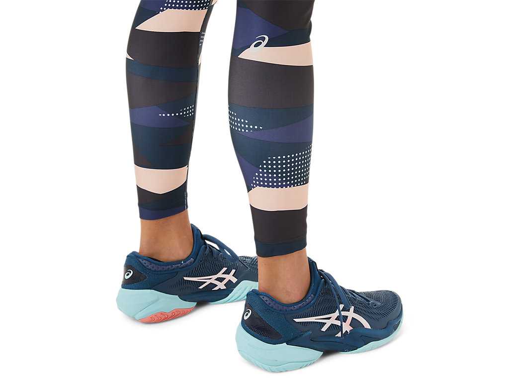 Legginsy Damskie Asics New Strong 92 Printed Turkusowe | 51706-VDNG