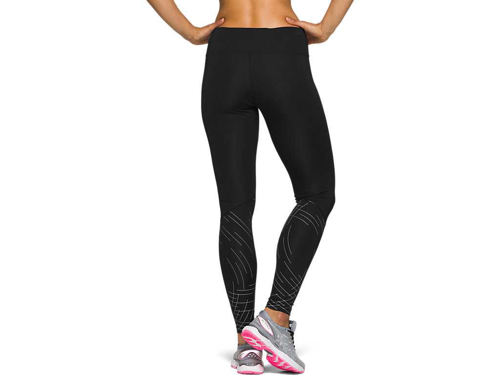 Legginsy Damskie Asics Night Track Czarne | 23846-DECV