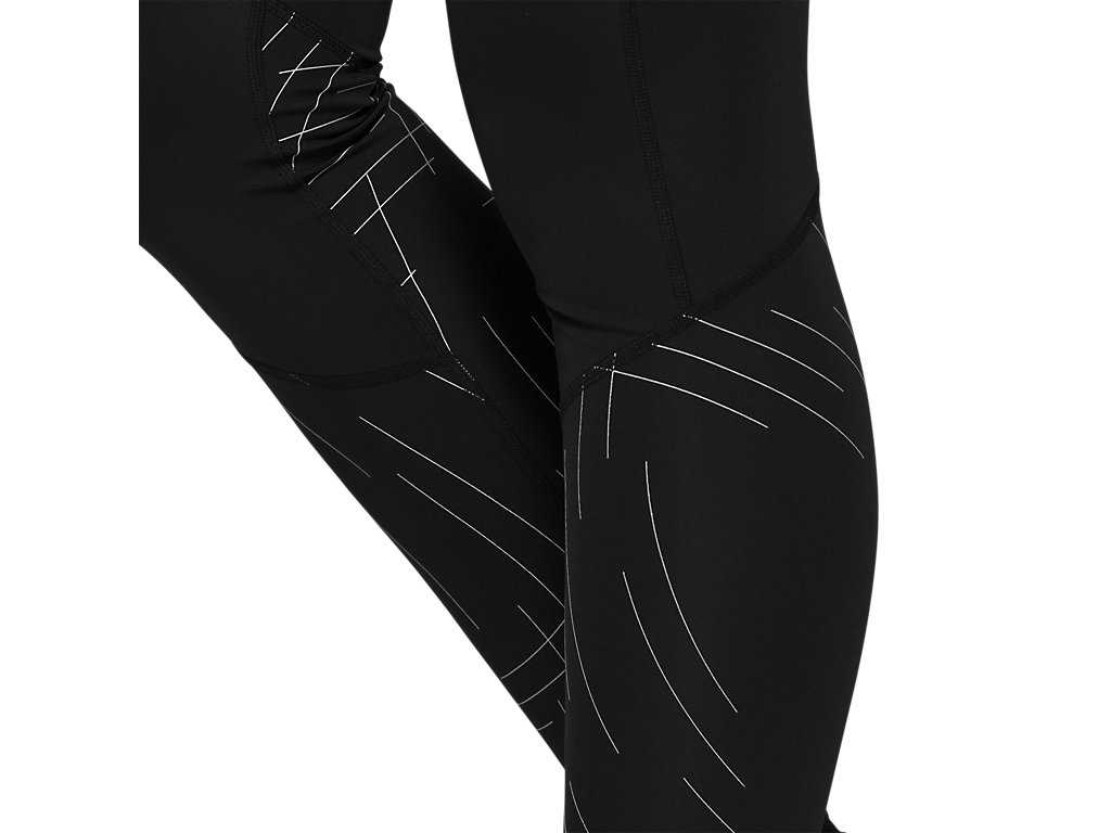 Legginsy Damskie Asics Night Track Czarne | 23846-DECV