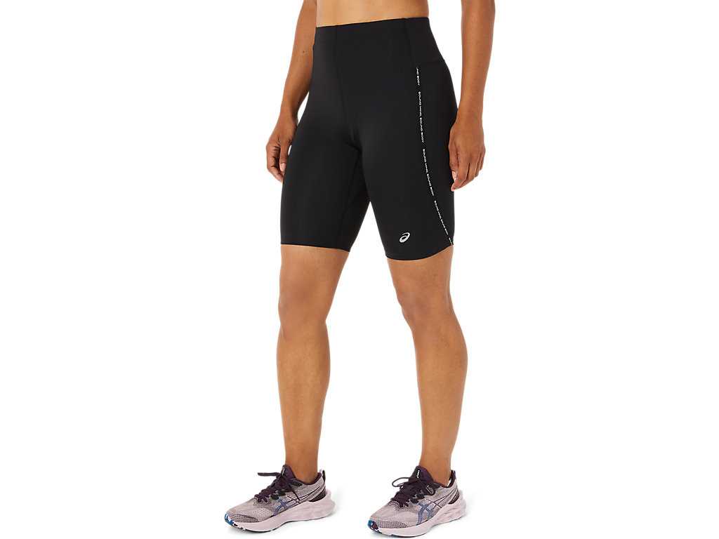 Legginsy Damskie Asics Race Sprinter Czarne | 53162-KLOJ