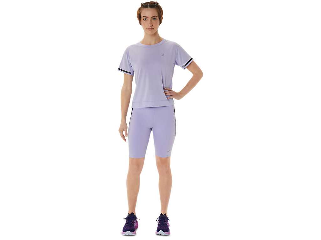 Legginsy Damskie Asics Race Sprinter Fioletowe | 67853-OGMX