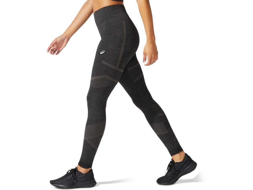 Legginsy Damskie Asics Seamless Czarne Jasny Szare | 62435-BCSD