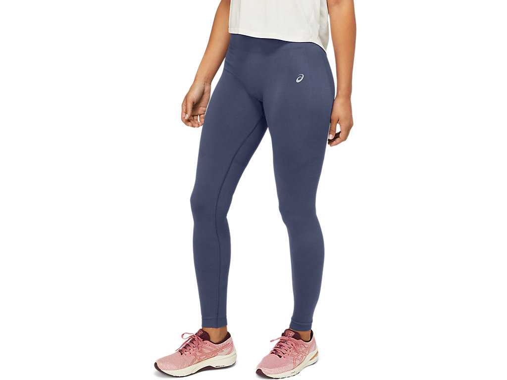 Legginsy Damskie Asics Seamless Niebieskie | 07182-KDBC