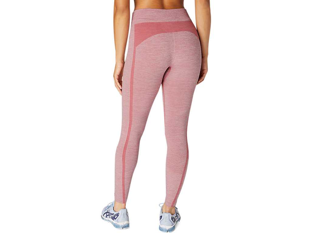 Legginsy Damskie Asics Seamless Różowe | 37496-KFJS