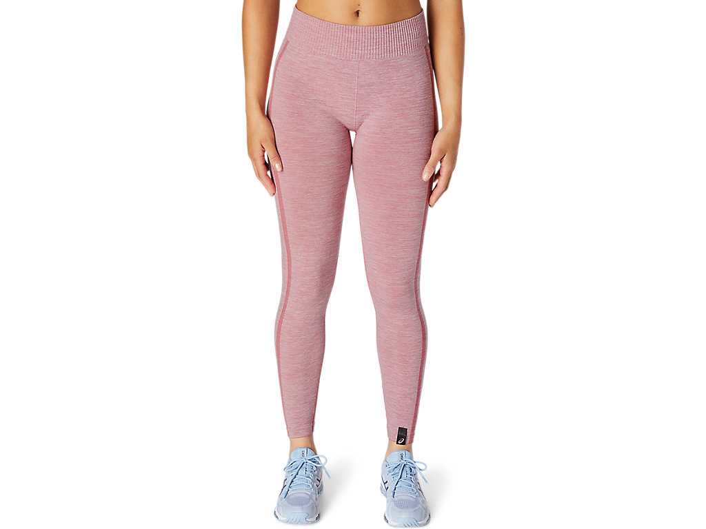 Legginsy Damskie Asics Seamless Różowe | 37496-KFJS