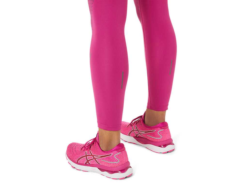 Legginsy Damskie Asics Szosowe Balance Fuksja Czerwone Jasny Fioletowe | 39087-FEVJ