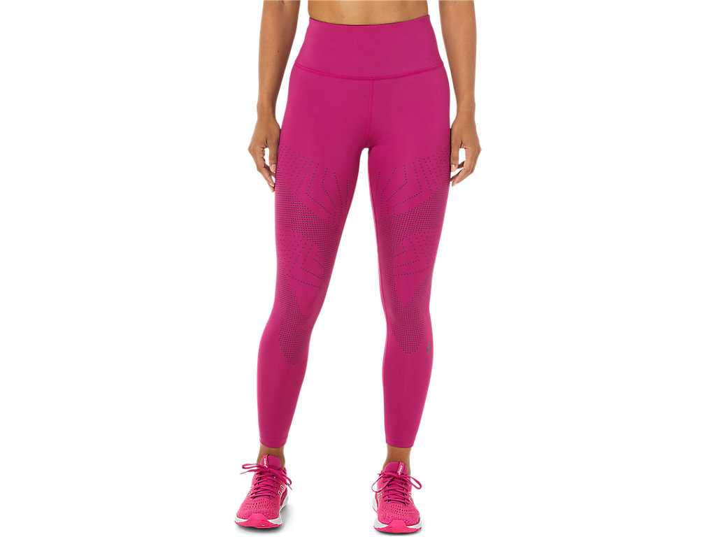 Legginsy Damskie Asics Szosowe Balance Fuksja Czerwone Jasny Fioletowe | 39087-FEVJ