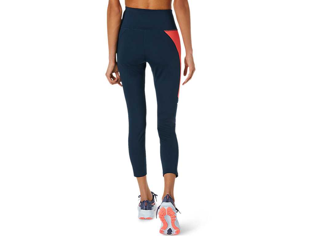 Legginsy Damskie Asics Tokyo Highwaist Niebieskie Różowe | 90546-BAYM