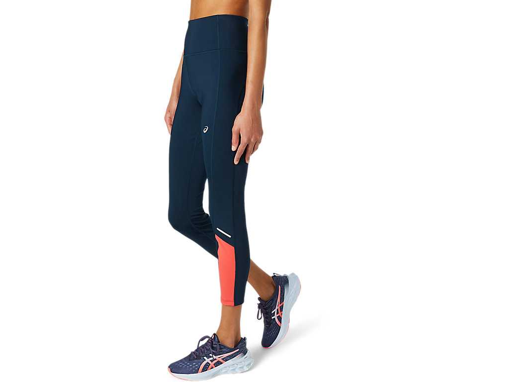 Legginsy Damskie Asics Tokyo Highwaist Niebieskie Różowe | 90546-BAYM