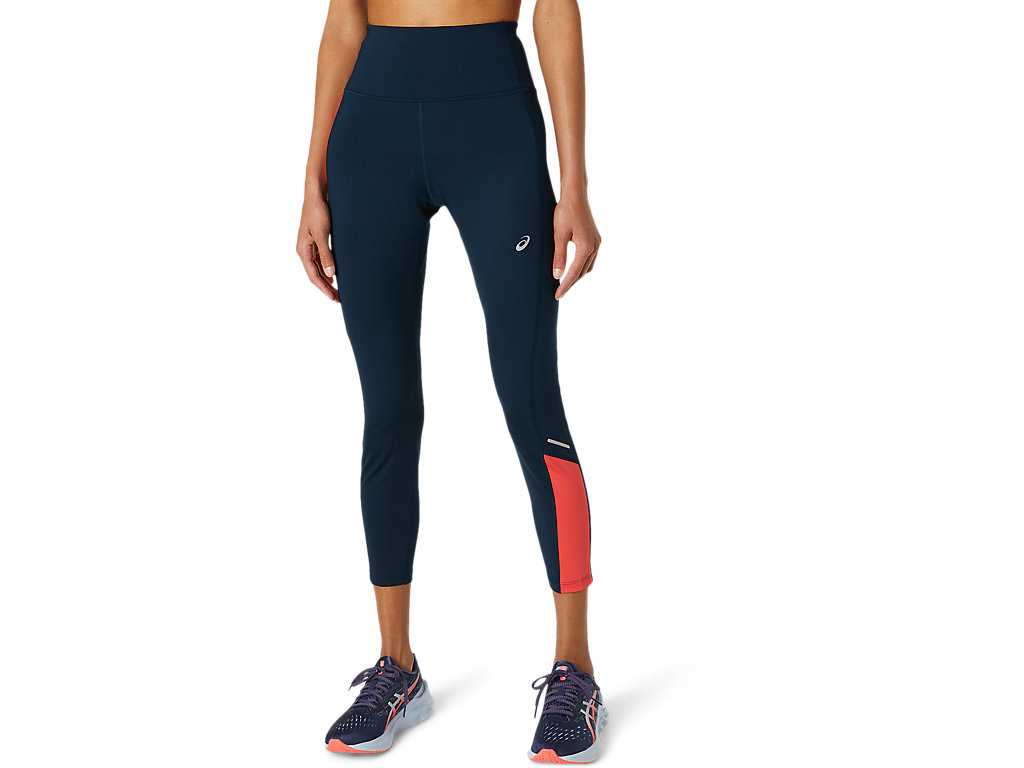 Legginsy Damskie Asics Tokyo Highwaist Niebieskie Różowe | 90546-BAYM