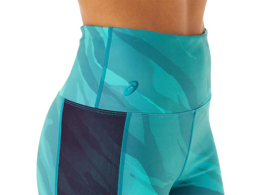 Legginsy Damskie Asics Treningowe Graphic Jasny Zielone | 71052-IDJY