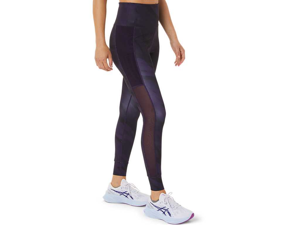 Legginsy Damskie Asics Treningowe Graphic Kolorowe | 86195-NJKP