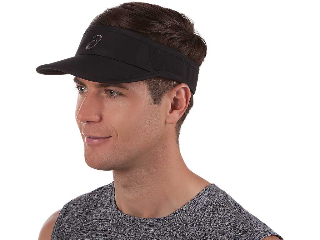 Opaski Męskie Asics Mad Dash Visor Czarne | 69274-WIPD