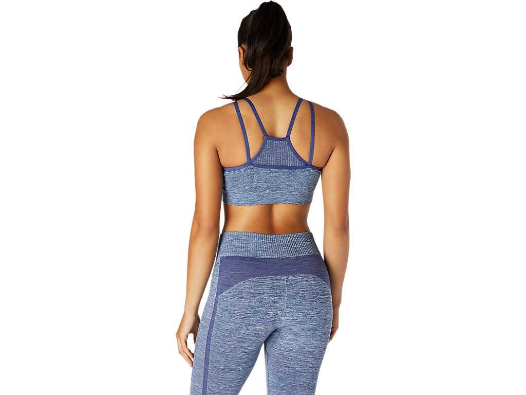 Staniki Sportowe Damskie Asics Reversible Seamless Niebieskie | 36758-NJIK